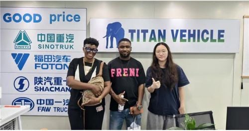 Mali Customer Visit TITAN Bought 4 Axle Flatbed Trailer