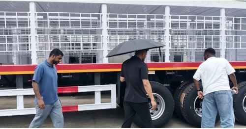 Malawi Customers Visited Titan and Purchased Flat Bed Trailers