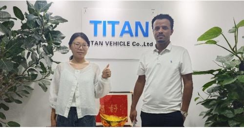 Zimbabwe Customer Visits TITAN to Purchase 3 Axle Low Loader Trailer