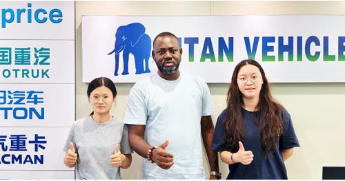 Client from Ghana Visited Titan and Purchased a 100 Ton Lowbed Trailer