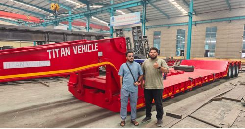 Tanzania Customers Visited Titan and Purchased Detachable Gooseneck Trailer