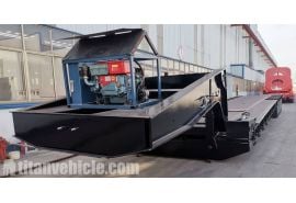 4 Axle 100T Lowboy Trailer with Dolly has been completed and testing will be arranged