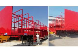3 Axle Double Fence Cargo Semi Trailer will be sent to Benin