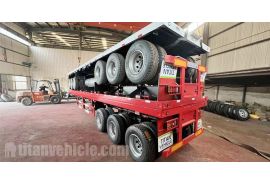 Tri Axle 40 Foot Flat Bed Trailer will be sent to In Congo Null