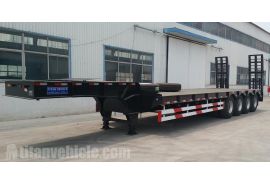 4 Axle 100 Ton Low Bed Truck Trailer will be sent to Liberia