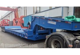 Front Loader Low Bed Trailer will be sent to Dominica and Guyana
