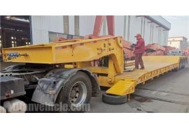 4 Axle 100 Ton Removable Gooseneck Trailer will be sent to Ghana Tema