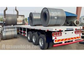 12.5m Flatbed Trailer is gonna ship to Sierra Leone