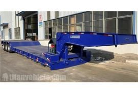 3 Axle 80 Ton Gooseneck Detachable Trailer will be sent to Gabon