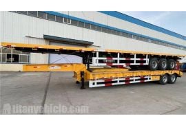 Tri Axle Flatbed Semi Trailer 2 Axle Lowbed Trailer has been ship to Indonesia