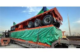 12.5m Tri Axle Flatbed Trailer will be sent to Ghana Accra