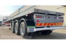 12.5m Tri Axle Flatbed Trailer with Front Wall will be sent to Uruguay