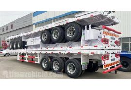 3 Axle Flatbed Trailer with Sidewall is ready sent to Burundi