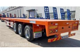 Tri Axle Flatbed Semi Trailer is ship to Ghana