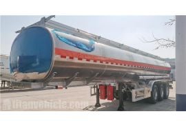 35000 Liters Aluminum Alloy Tanker Trailer ready ship to Zimbabwe
