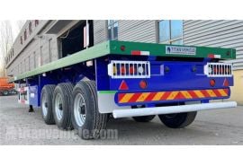 Tri Axle 12.5m Flatbed Trailer will be sent to Zimbabwe