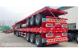 Tri Axle Flatbed Trailer is ship to Benin