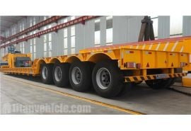 4 Axle 120 Ton Detachable Gooseneck Trailer is ready shipping to Uganda
