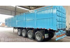 4 Axle 80 Ton Fence Cargo Trailer will be sent to Tanzania