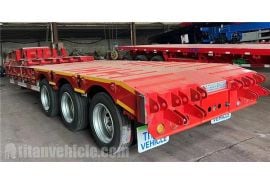 3 Axle 60 Ton Low Bed Trailer will ship to Tanzania