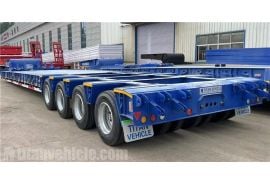 4 Line 8 Axle Low Bed Truck Trailer will export to Tanzania
