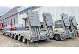 4 Axle 100 Ton Semi Low Bed Trailer will ship to Zambia