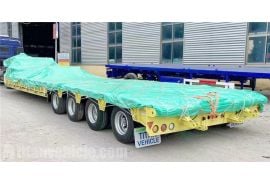 4 Line 8 Axle Trie Exposed Low Loader Trailer will be sent to Guyana