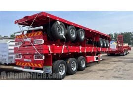 40 ft Semi Low Bed Trailer and Flatbed Trailer will ship to Tanzania