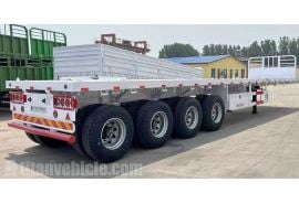 4 Axle Flatbed Semi Trailer with Front Wall will export to Malawi