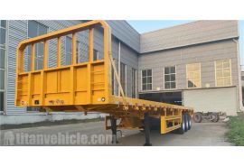 Tri Axle Flatbed Trailer with Front Wall will export to Kenya