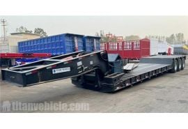 Tri Axle 80 Ton Removable Gooseneck Trailer will export to Guyana