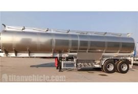 2 Axle 32000 Liters Aluminum Tanker Trailer will be sent to Jamaica