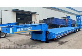 4 Axle 120 Ton Low Bed Truck Trailer will be sent to Congo