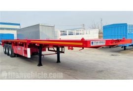 Tri Axle 12.5m Flatbed Trailer will export to Tanzania