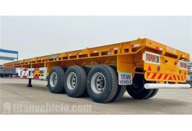 Triple Axle 40ft Flat Deck Trailer will export to Guam