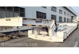 100 Ton Excavator Lowboy Low Loader Gooseneck Trailers will be shipped to Mexico