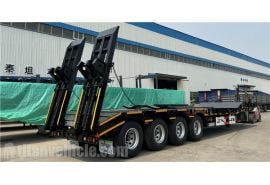 4 Axle 100Tons Lowbed Trailers will be sent to Dominica