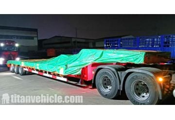 3 Axle 80 ton Lowbed Trailer will be Sent to Ghana