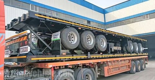 Tri Axle Truck Flatbed Trailer will be Shipped to Congo