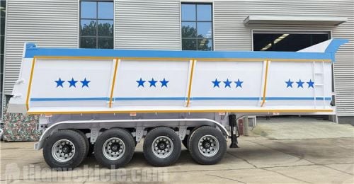 4 Axle 80 Ton Dump Trailer will be sent to Tanzania
