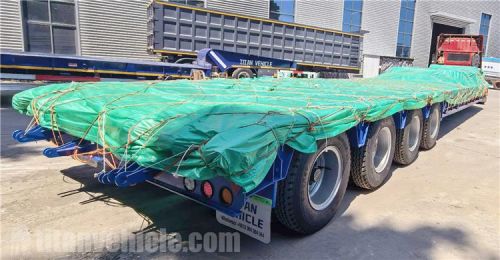4 Axle 100 Ton Low Loader Trailer Truck will be sent to Nigeria