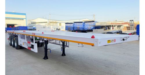 Ready-to-Ship 40FT Flatbed Trailer EXW Price 8500 USD