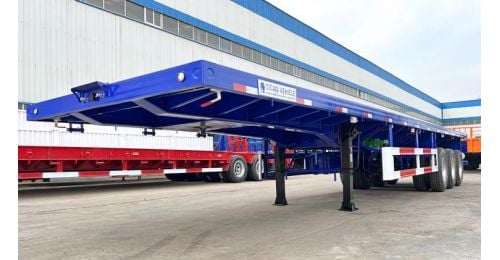 In Stock! 3 Axle Flatbed Semi Trailer FOB Price 9100 USD