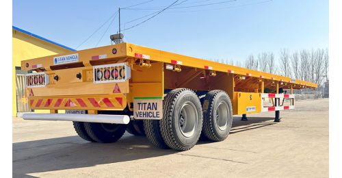 40 Foot 2 Axle Flatbed Trailer Ready to Ship FOB Price 7000 USD