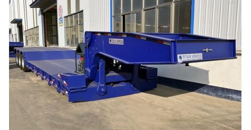 3 Axle Lowboy Trailer In-Stock Discount FOB Price 24000 USD