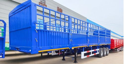 In Stock 3 Axle Fence Cargo Trailer FOB Price: 9500 USD