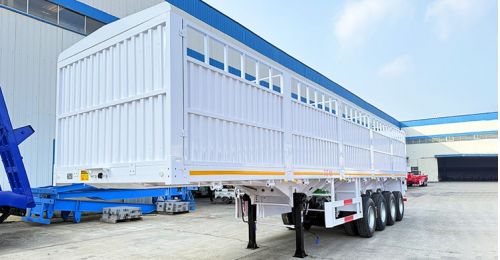 In Stock 4 Axle Fence Semi Trailer FOB Price: 9500 USD
