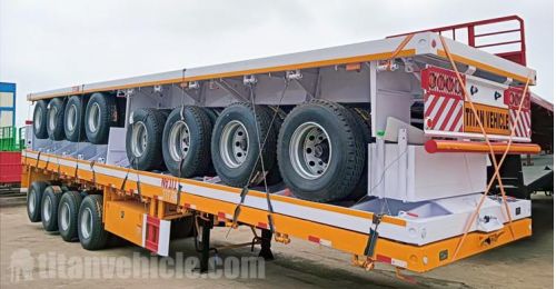 12 Units of 4 Axle Flatbed Trailers Ready Ship to Ivory Coast