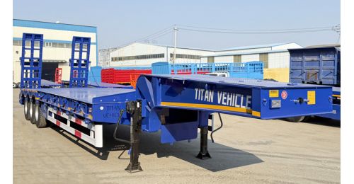 Ready to Ship! 3 Axle 80 Ton Low Bed Truck Trailer FOB 16800 USD