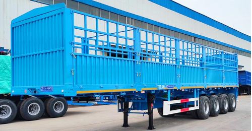 Ready to Ship 4 Axle Fence Semi Trailer FOB Price: 13600 USD